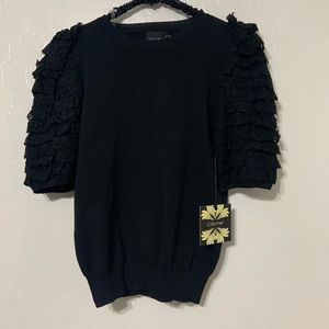 Cliche lace puff sleeve sweater.